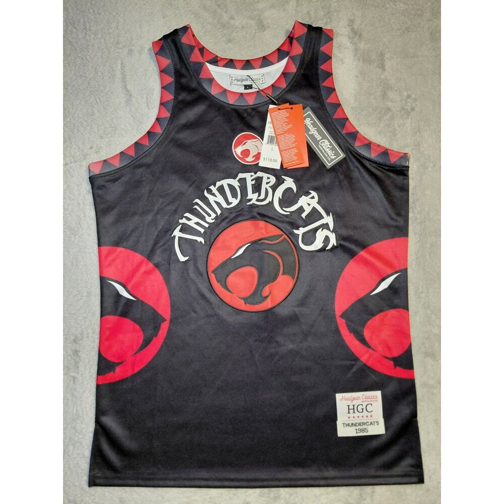 Thunder Cats Men’s Headgear Classics Premium Embroidered Basketball Jersey Large